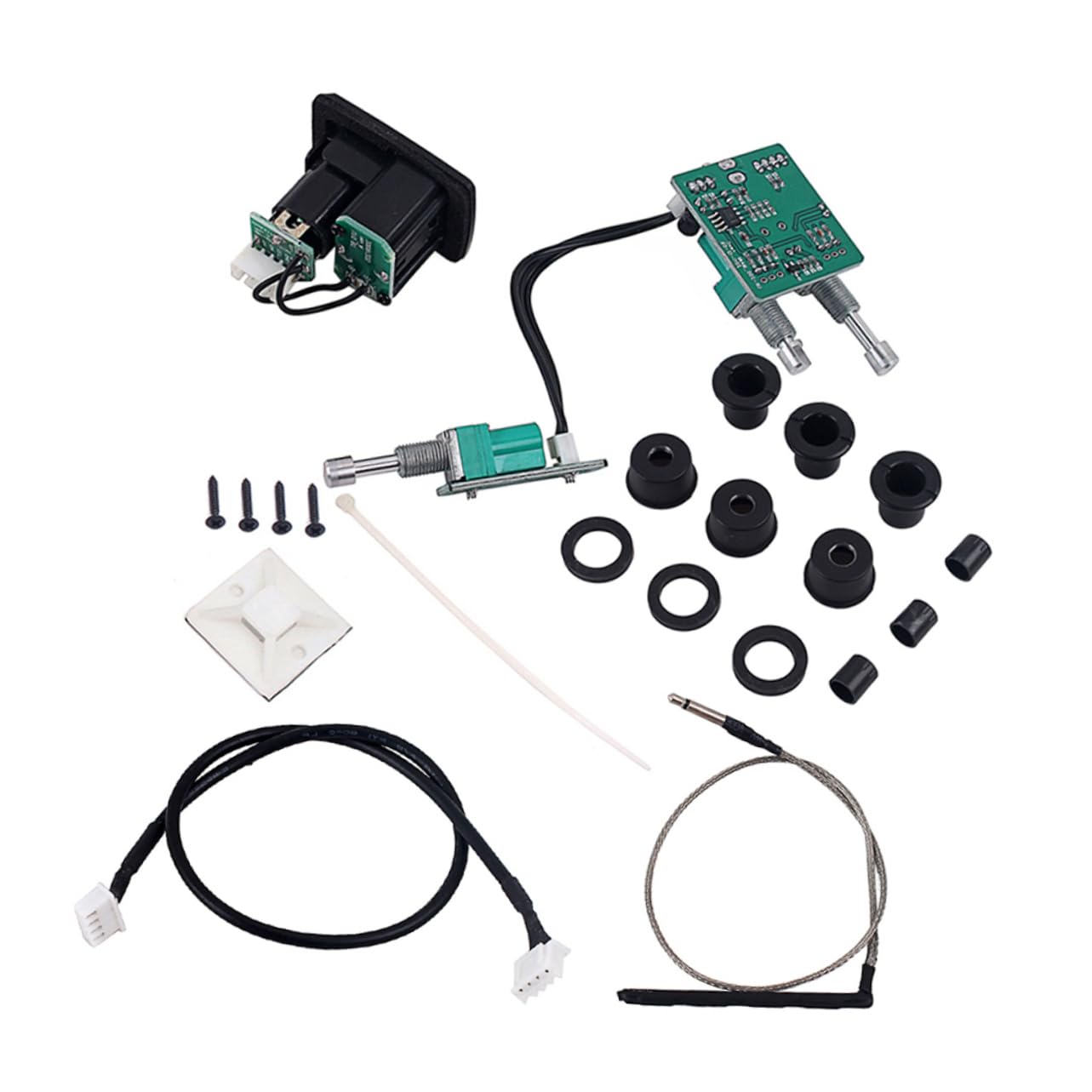 HANABASS Volume Control Ukulele Pickup 2-Band Eq Piezo Pickup Preamp Treble Bass Acoustic Uk200