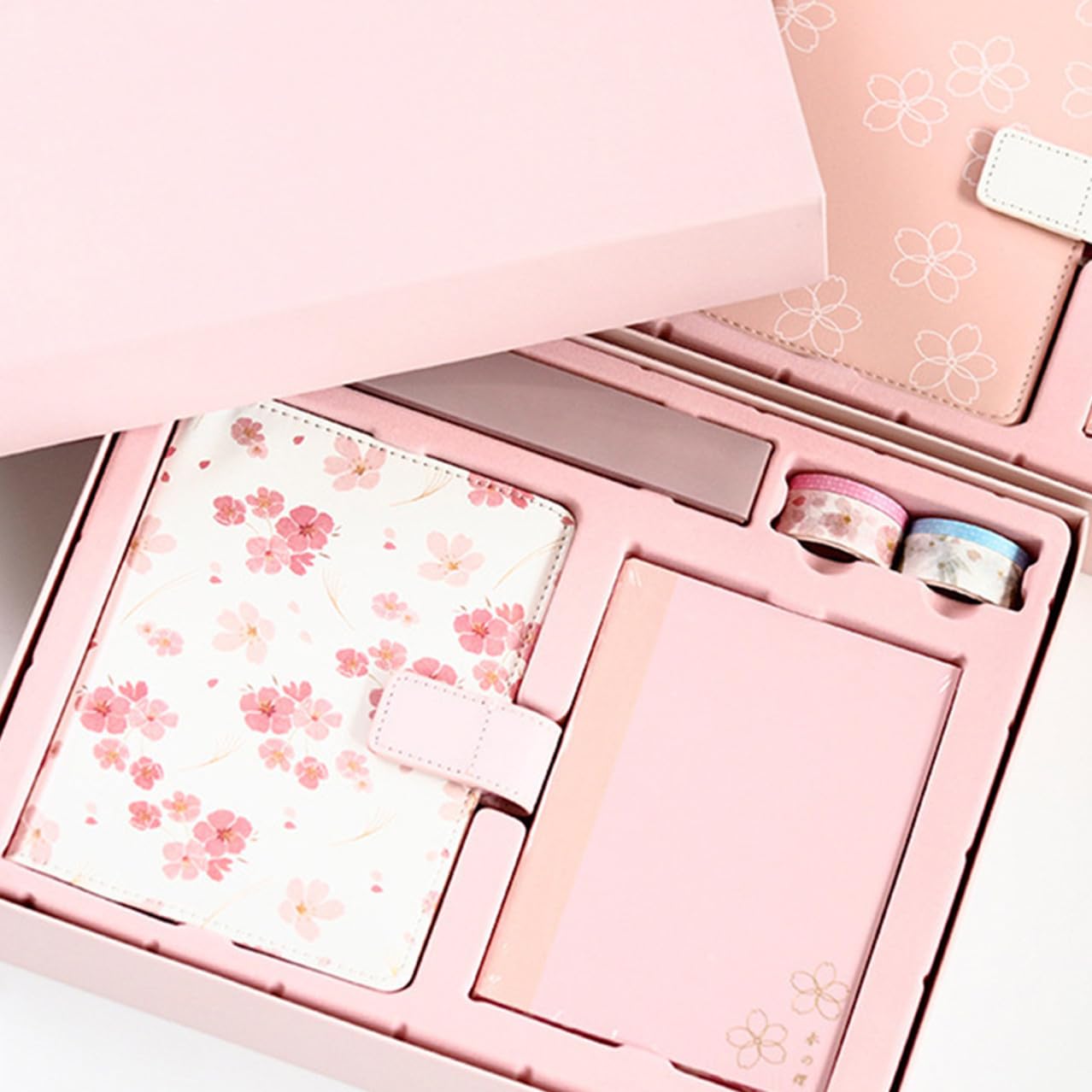 Set Notebook A5 Rosa Copertina Pu, Diario Portatile per Ragazze