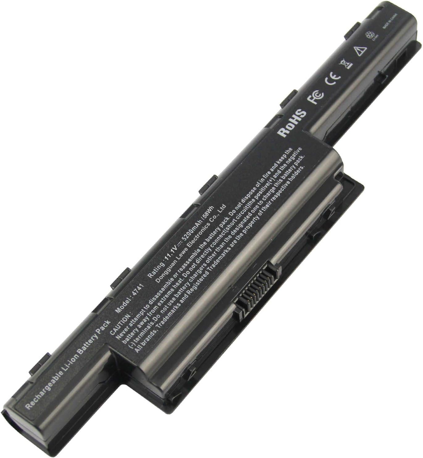 Laptop Battery for Acer AS10D31 AS10D51 Aspir 4741 5253 5251 5336 5349 5551 5552 5560 5733 5733Z TravelMate 5740 5735 5735Z 5740G Gateway NV55C NV50A NV53A NV59C [6 Cells/58WH]
