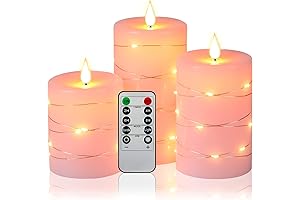 Decorative Pink Flameless Candles for Enhanced Ambiance