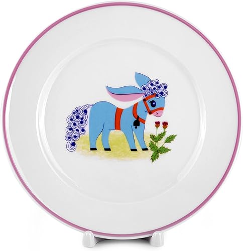 Miniatura 2 de Juego de platos y tazas de porcelana para niños, juego de 3 vajilla de porcelana para niños, plato plano profundo y taza para niños (Mole)
