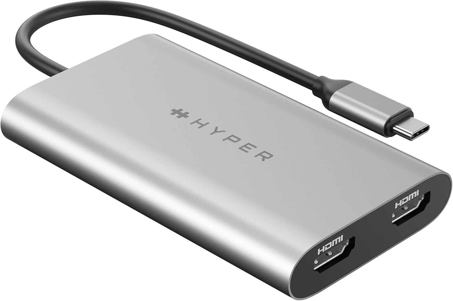 Hyper HyperDrive Dual USB to HDMI Adapter — 4K HDMI Splitter w/ 100W Power Delivery Charging – Seamless Plug & Play Compatible w/ M1, M2, M3, and M4 MacBook, Windows, Chromebook