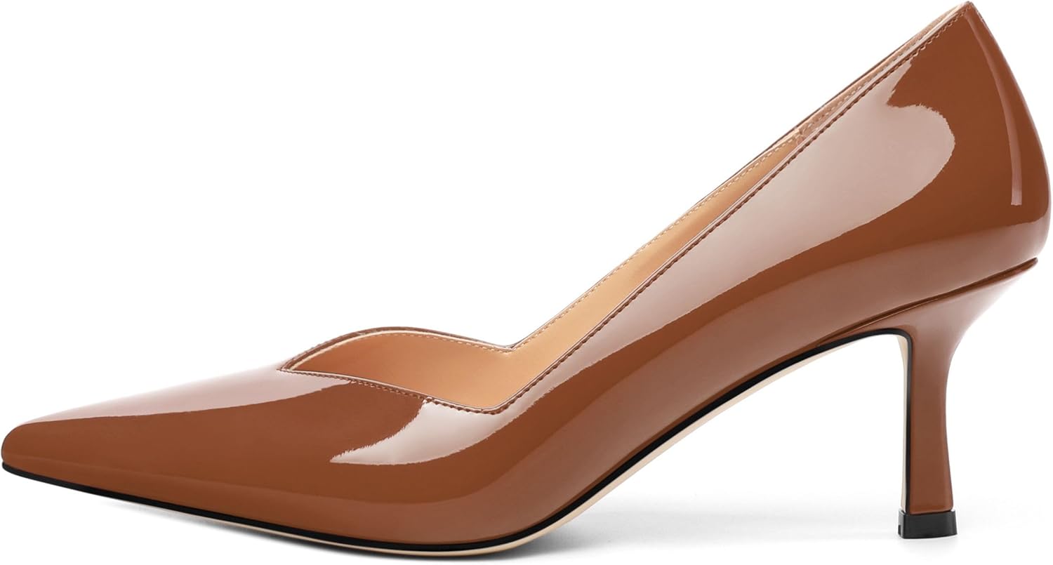 Women's Pumps, Pointed Closed Toe Kitten Heels for Women, Comfortable Mid Heel Women's Dress Shoes 2.5 inch - Image 2