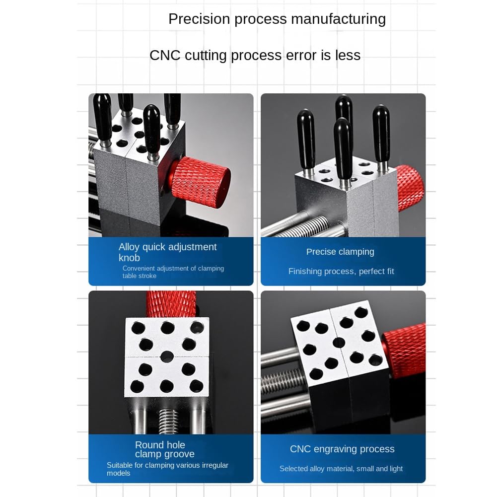 Outil de bricolage de modélisme, mini étau de vis, outils de serrage de poignée de précision entièrement en métal pour les modèles