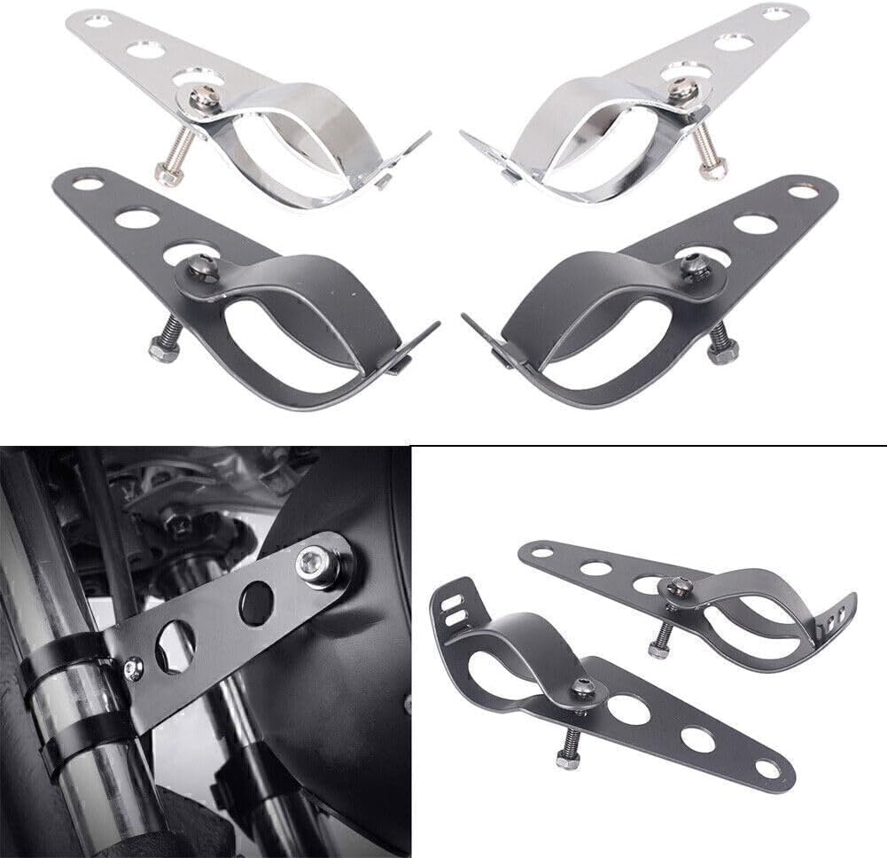 Compatible with 38-43mm Universal Headlight Mount Bracket Fork Ear or Harley Chopper Cafe Racer