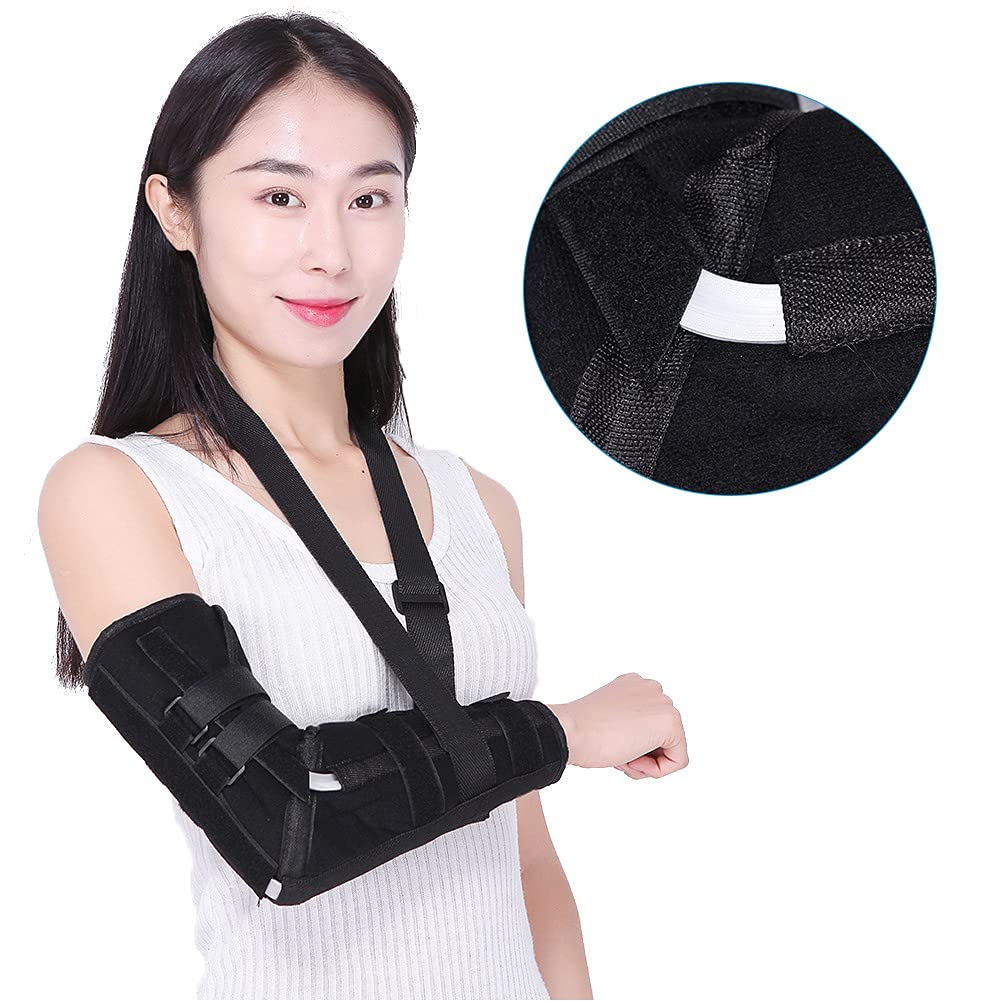 Cabestrillo para Brazo Ajustable Transpirable Hombro Brace Inmovilizador Médico Unisex Rotador Manguito Codo Soporte para dislocación Fractura Esguinces Roto Huesos fracturados Hombres Mujeres (Color