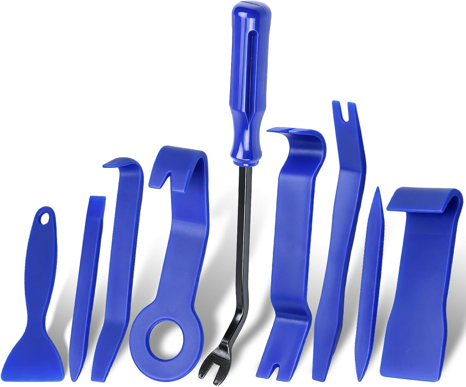 9 Pcs Car Trim Removal Tool Kit with Plastic Pry Tool - Blue