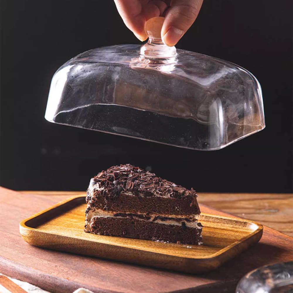 Beurrier en verre avec couvercle pour plan de travail, rangement de cuisine, accessoire cuisine, beurre, fromage, conteneur