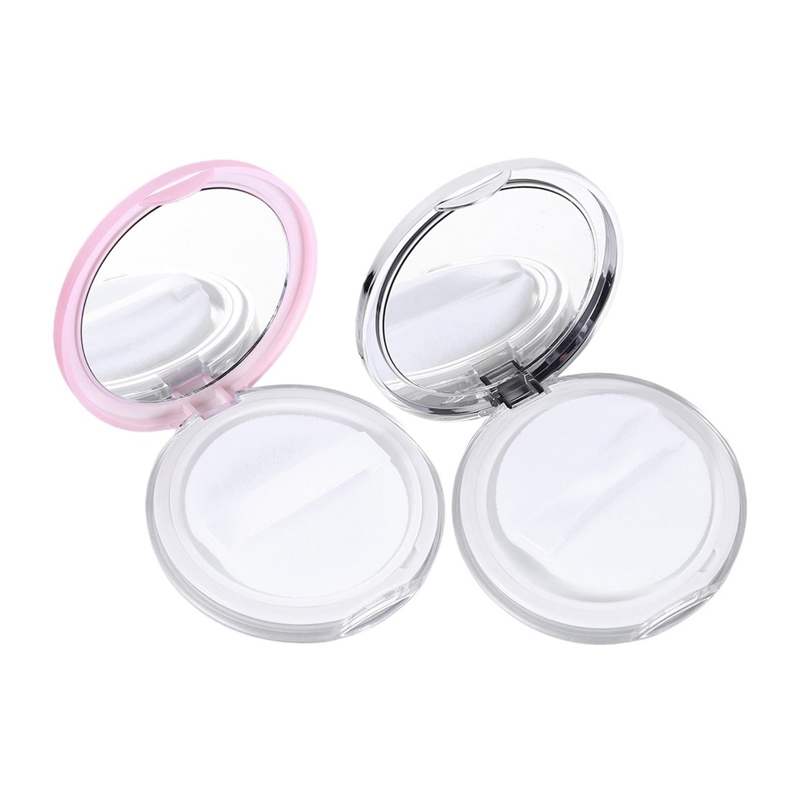 Loose Powder Containers 8Sets Compact Loose Powder Box Makeup Sponge Holder Travel Puff Container
