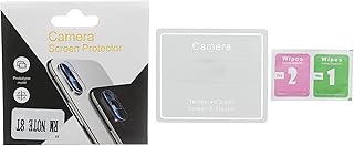 واقي عدسة الكاميرا من الزجاج المقوى بدرجة صلابة 9H للتغطية الكاملة متوافق مع شاومي ريدمي نوت 8T، شفاف للغاية، سهل التركيب وخالي من الفقاعات، حساسية لمس عالية - لون شفاف