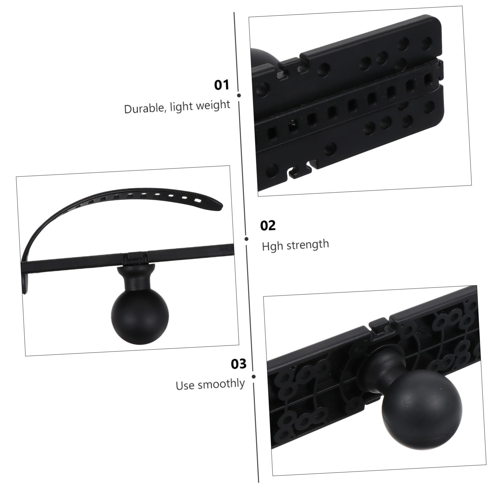 jojofuny Halterung für Fischfinder plat kanu zubehör Bootszubehör Kanu Fischfinder Halterung Boat Accessories Teil Kajak Kajak Multifunktionshalterung Kajak Zubehör Nylon Black