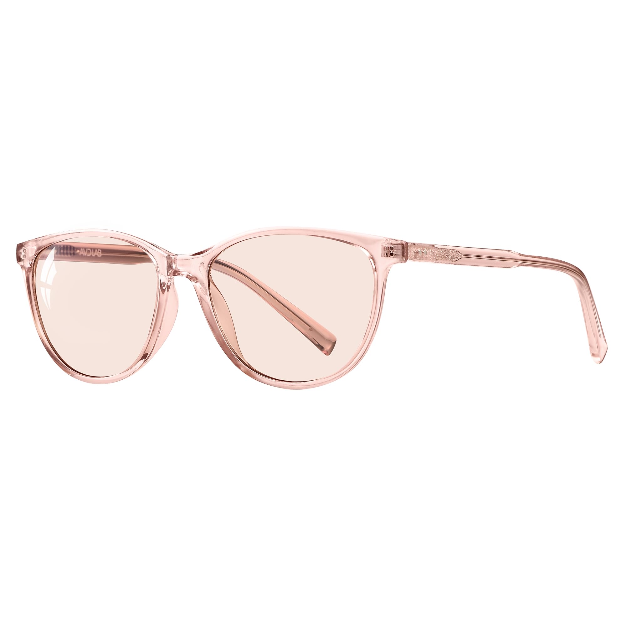 Photo 1 of AVDLAB Indoor FL-Flex Fluorescent-41 Light Pink Tinted Blue Light Blocking Glasses Cat Eye Migraine Light Sensitivity Photophobia Fluorescent LED Glare Women AB3311-Pink Frame 25% Light Rose Lens