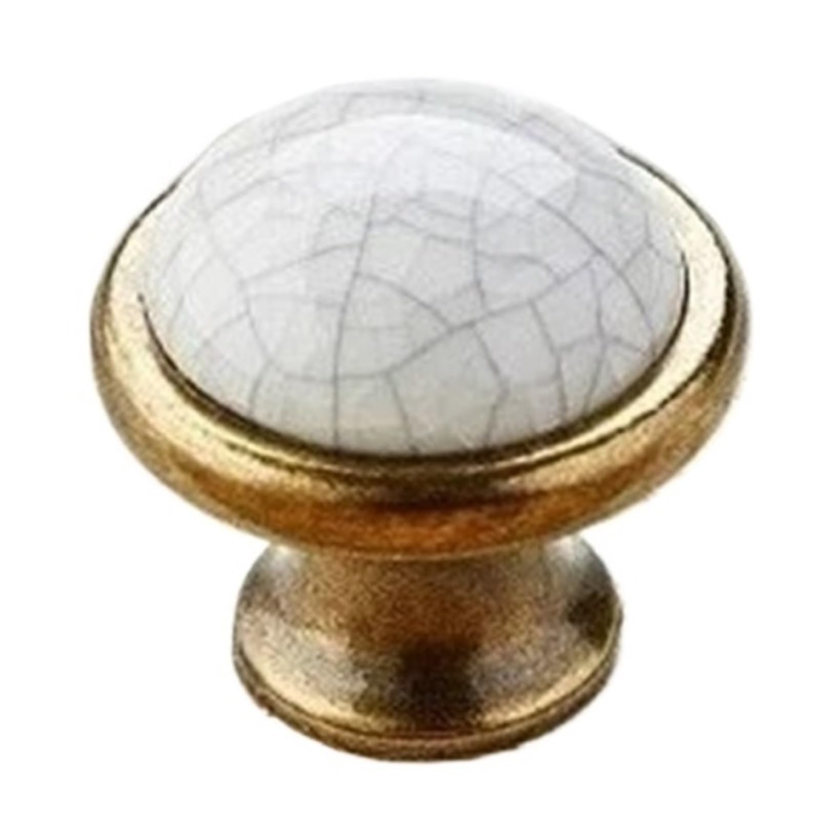 Qvorlth Vintage Cabinet Pulls 8pcs Zinc Alloy Ceramic Cabinet Handles White Bronze Crack Design Drawer Knobs Vintage Antique Pulls Kitchen