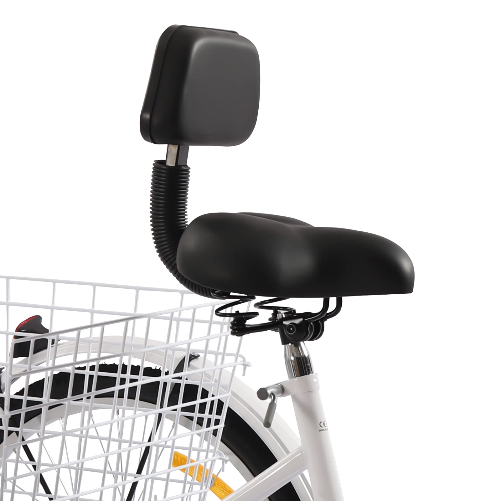 Triciclo para adultos, bicicleta con luz LED, cesta de verduras, plegable, bicicleta plegable, bicicleta plegable, bicicleta de crucero, triciclo plegable para adultos, triciclo plegable, bicicleta de