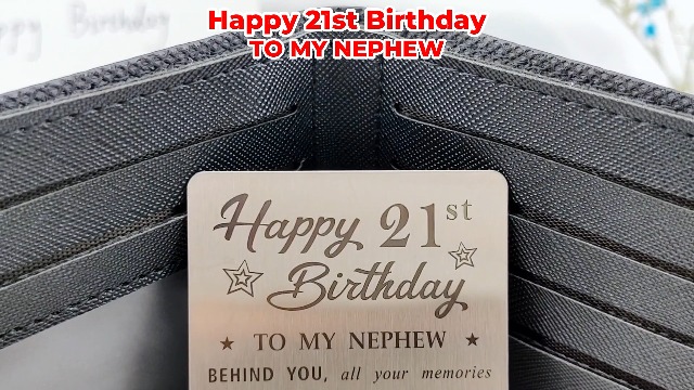 Amazon.com : MOQIYXL Nephew 21st Birthday Card, Happy 21 Birthday