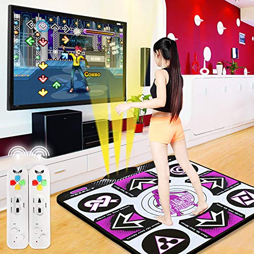Froshine Double Game Electronic Dance Mat, Thickened Wireless Connection Foldable somatosensory Game TV