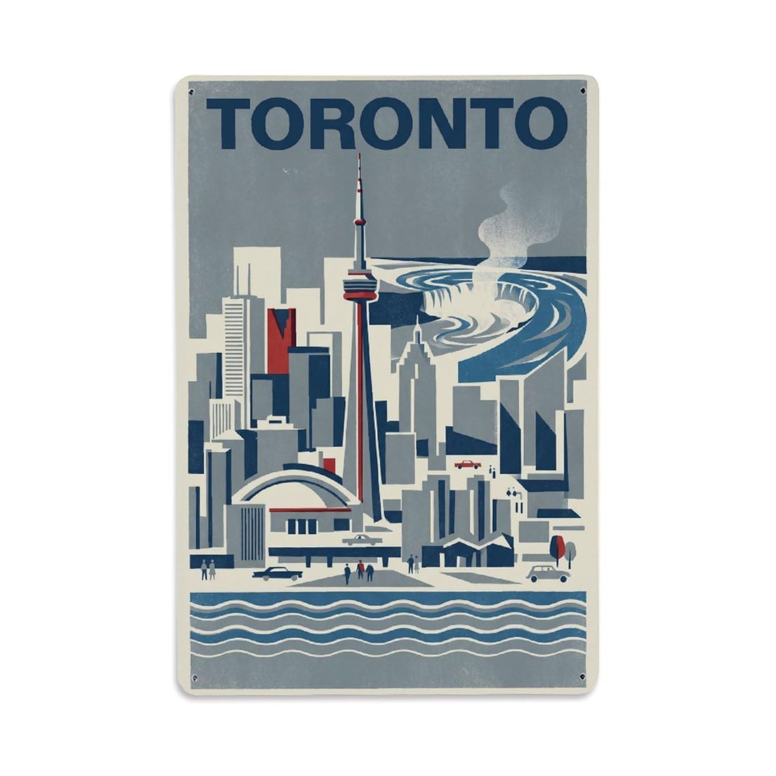 Gead 8X12inch Style Travel Retro Canada Toronto Metal Tin Sign