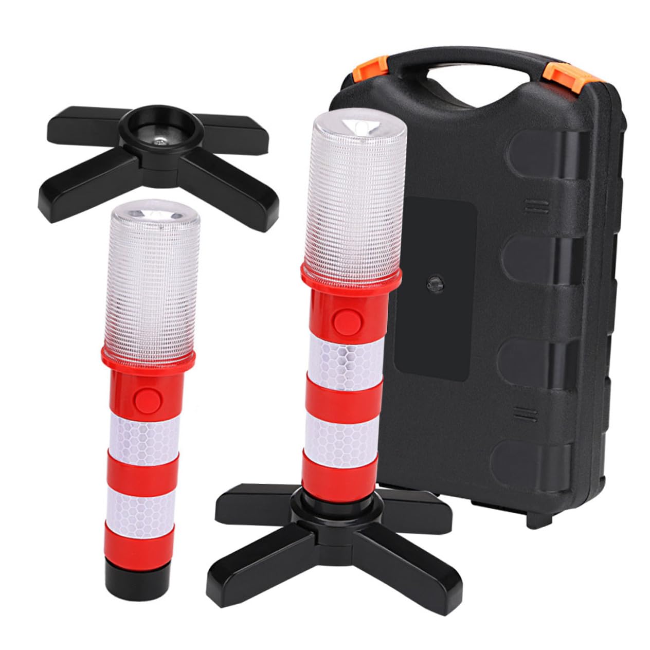PLAFOPE Luz de Emergencia para Coche, Baliza de Seguridad Roja, Portátil, Soporte Desmontable, Adecuado para Aviso Vial y Control de Tráfico