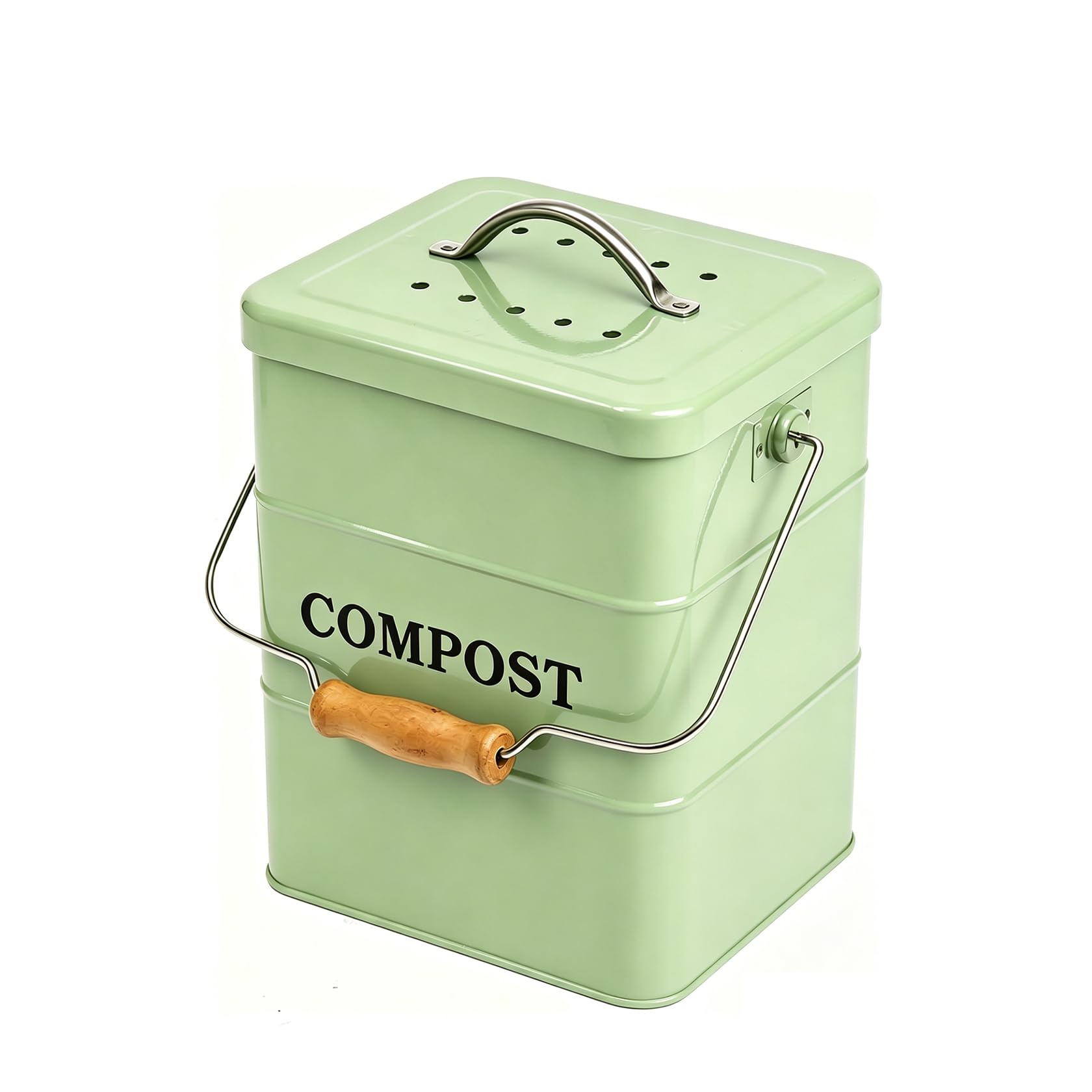 Cubo orgánico para residuos de cocina ideal para encimeras