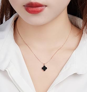 クローバー型 ローズゴールドネックレス Amazon | [四葉のクローバー] ローズクォーツ 10金 四つ葉 四葉