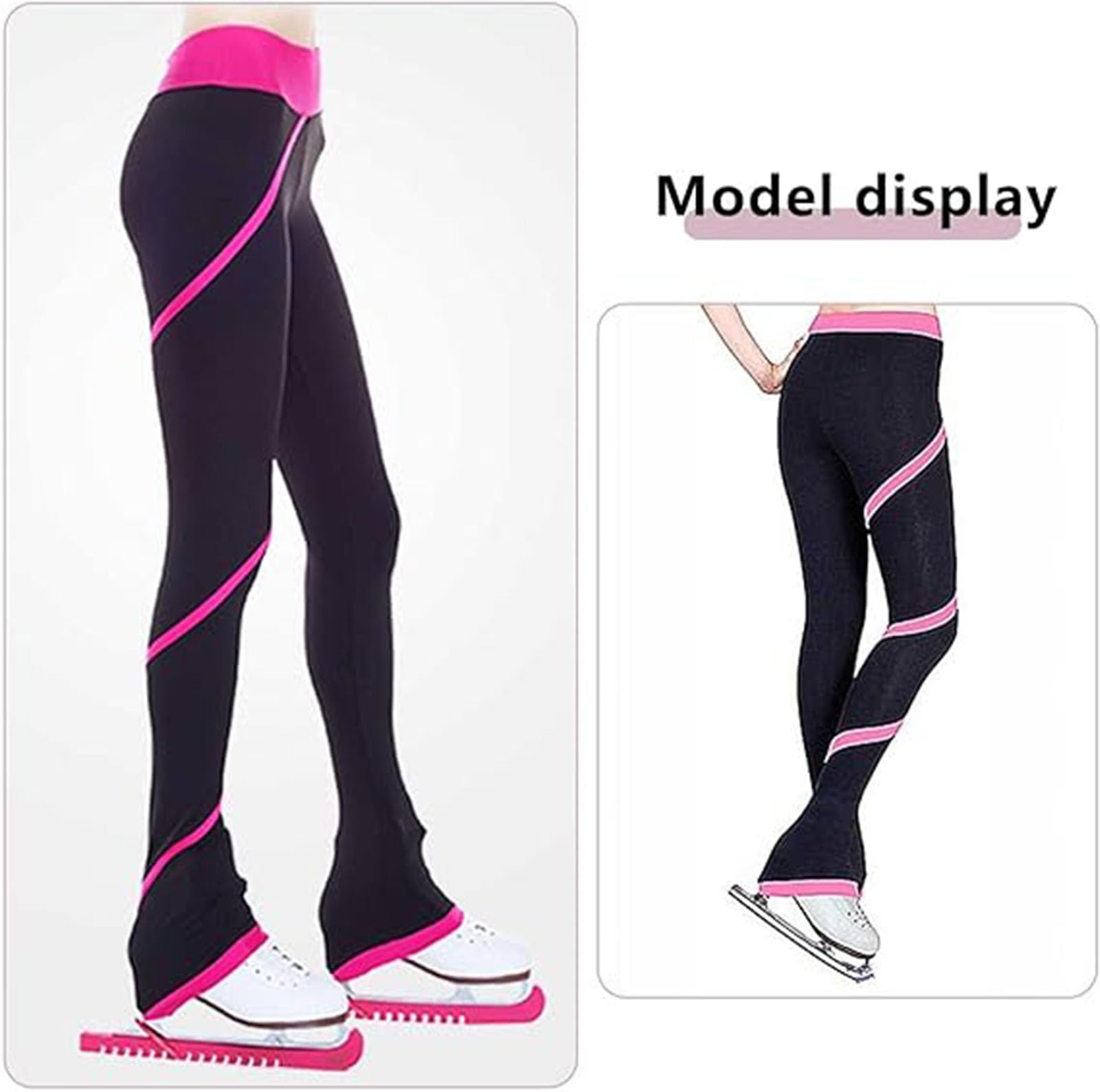 Eiskunstlauf Hosen Eiskunstlauf Spiralhose Damen Fleecehose Eislaufhose Warme Fleece Eiskunstlauf Leggings Für Frauen