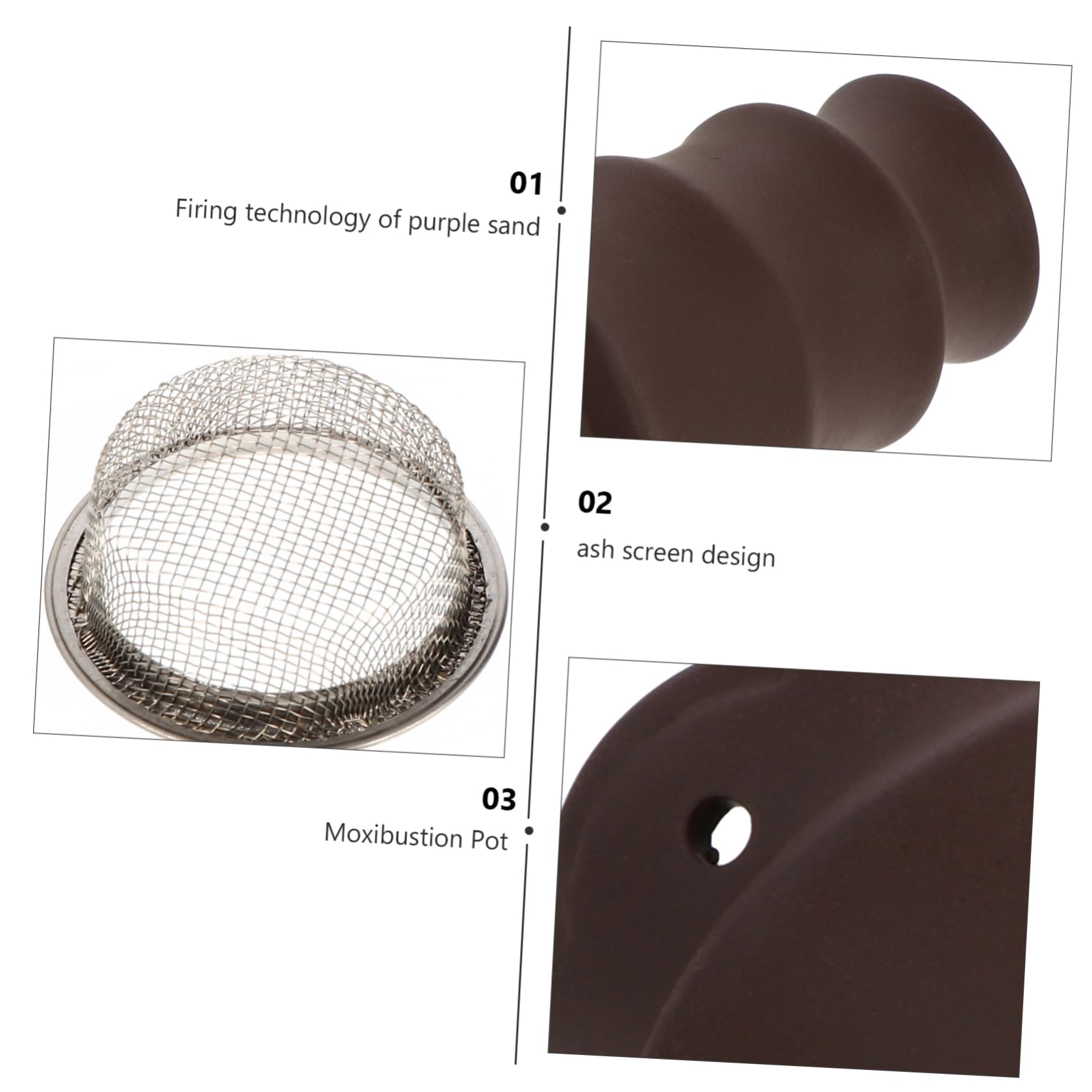 PLAFOPE 2pcs Practical Moxa Cup Massager Moxibustion Pot for Scraping Easy to Use Moxibustion Massage Tool