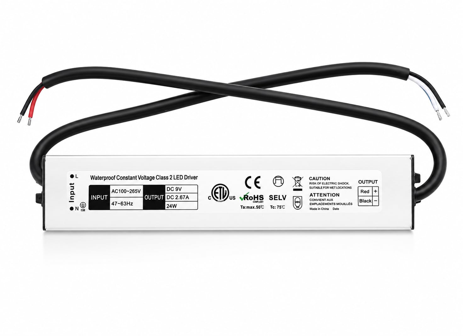 Amazon.com: LED Driver | 24W 9V DC | IP67 Waterproof Low Voltage