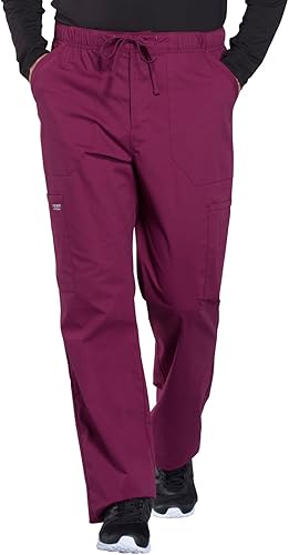 Cherokee WW Professionals - Pantalón quirúrgico para hombre con cordón ajustable, bolsillo tipo cargo y pierna recta, modelo WW190
