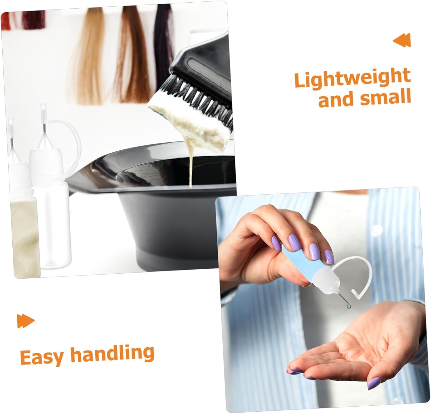 FUOYLOO Needle Tip Squeeze Bottles and Travel-friendly Size 10ml with Pe Material 25pcs and Metal Fine Nozzles, Precision Glue Applicator Bottles for Liquid Dispensing, Easy Handling