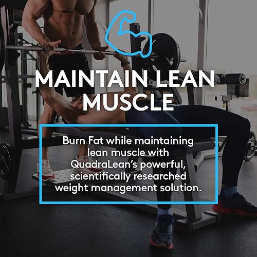 Miniatura 6 de RSP Nutrition QuadraLean - Control de peso sin estimulantes, refuerzo del metabolismo, energía y apoyo del apetito, CLA, L-carnitina, extracto de té