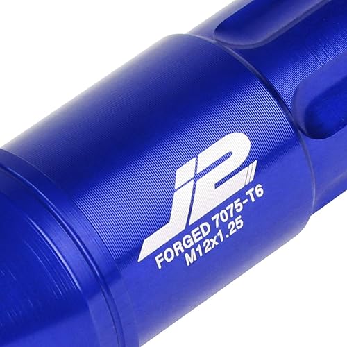 Miniatura 9 de J2 Engineering LN-T7-011-125-RD 20 piezas M12 x 1.25 7075-T6 Tuerca de aluminio de 1.969 in de extremo abierto con llave de enchufe (rojo)