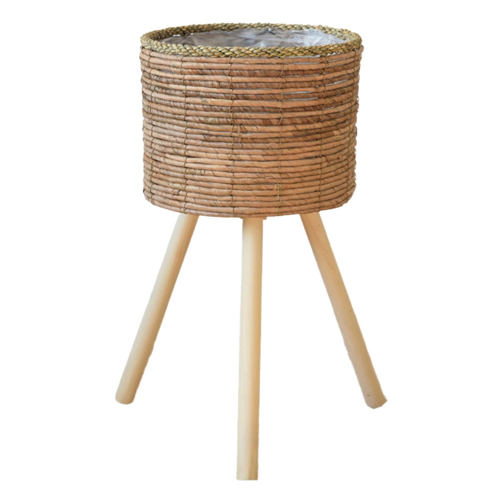 HDOYTXXM Basket Planter Flowers Pots Storage Plant Container Handwoven Planter Rattan Bonsais Container Straw Woven Pots
