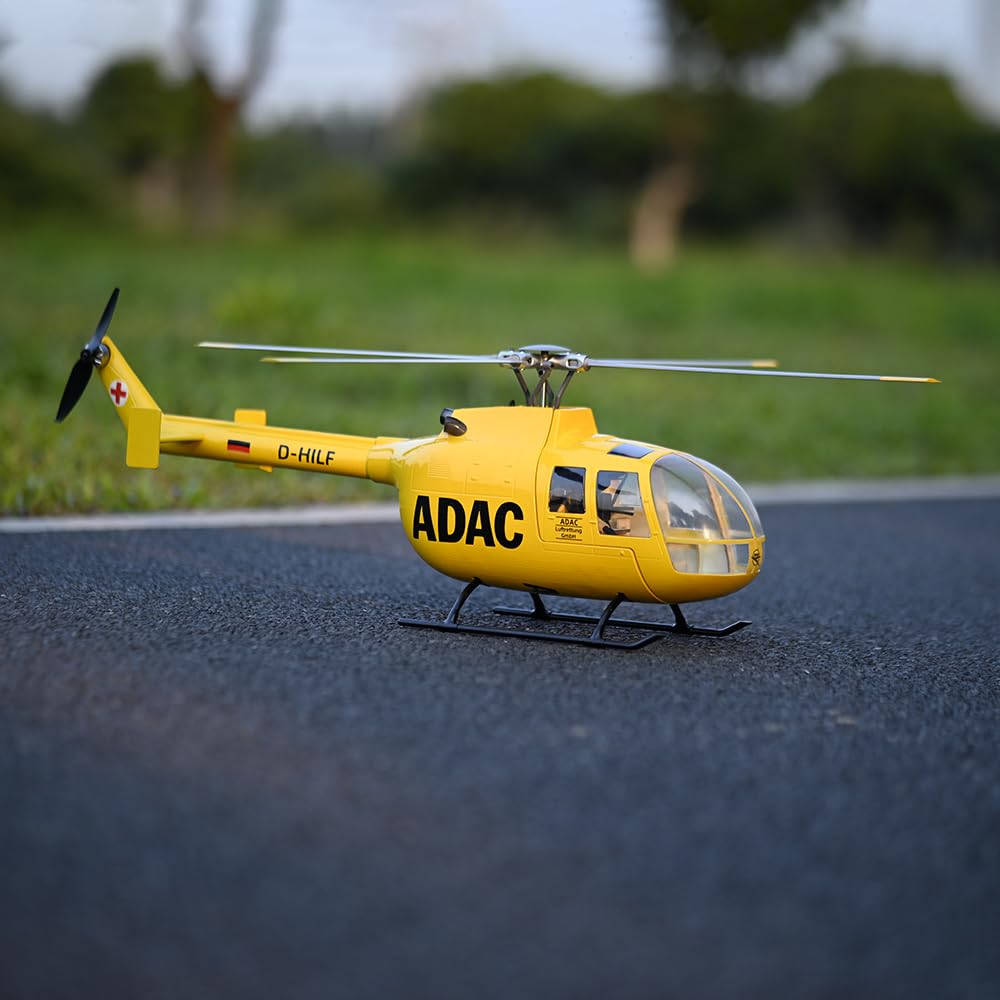 Toucan RC Hobby 470 Class FLYWING BO105 RC Hubschrauber Modell GPS 4 Flügel Rotorkopf One Click Return Bürstenloser Motor RTR I6S Funkbatterie