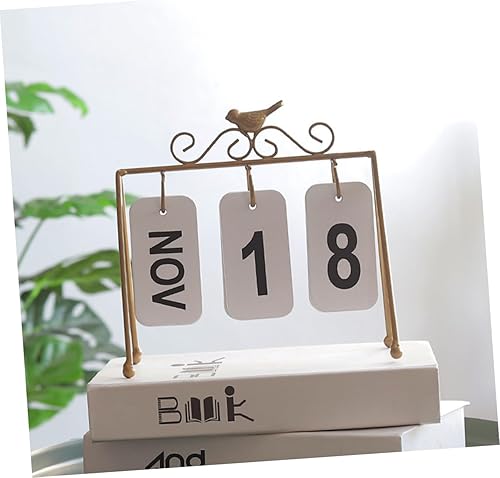 Miniatura 5 de NOLITOY 2pcs Calendars Perpetual Flip Calendar Stendig Calendar Flip Calendar for Desk Vintage Perpetual Calendar Calendarios De Adviento 2023 Desk