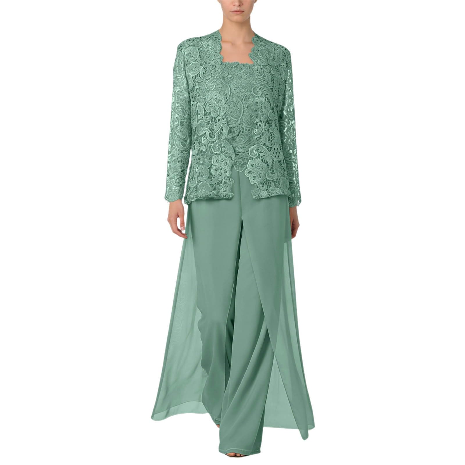 Conjunto de 3 piezas para mujer, traje informal de encaje, chaleco de gasa, vestido de noche, elegante, adecuado para el día a día, verano, cómodo, transpirable, ligero, fiesta, fiesta, ocio