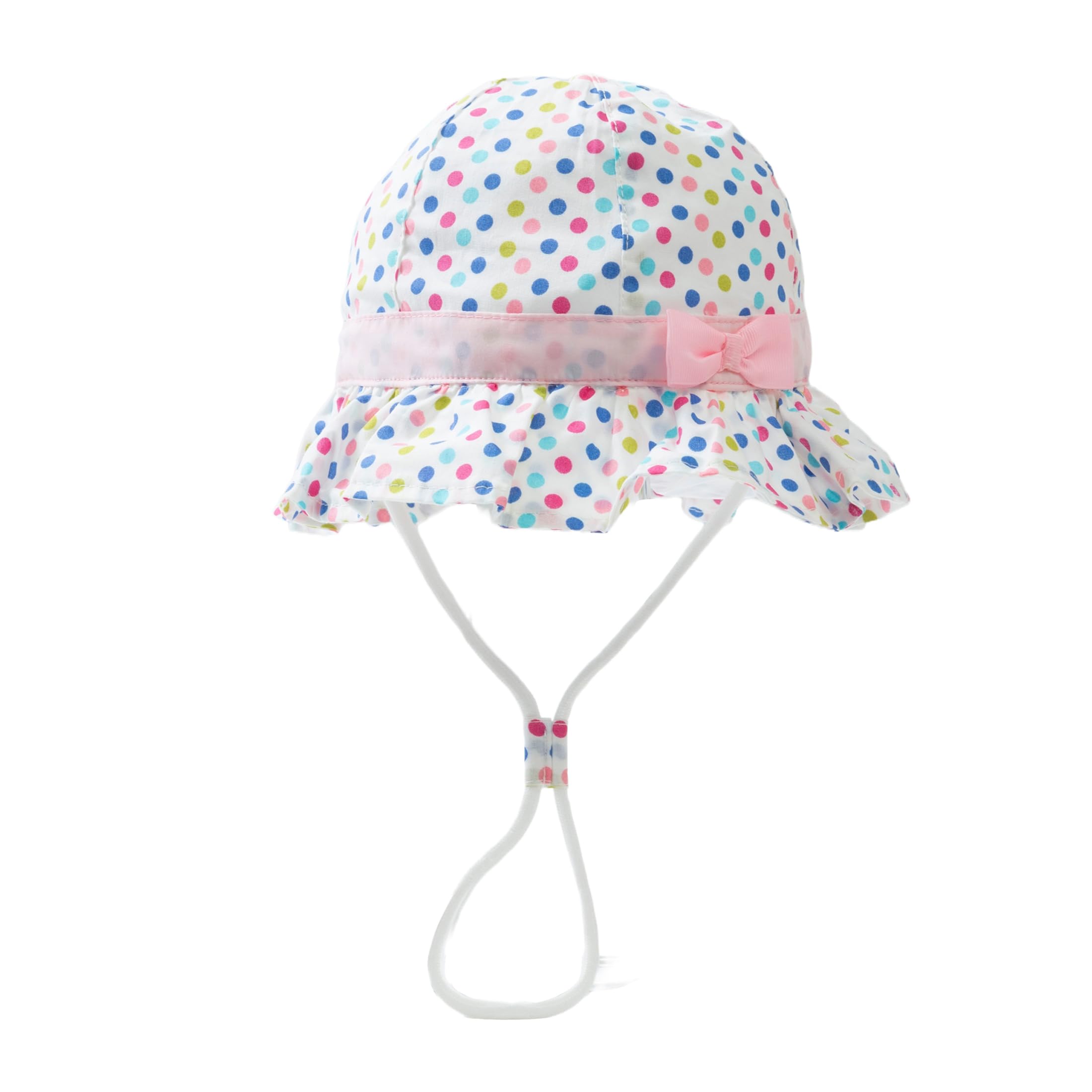 COCOSANDBaby Girl Sun Hat UPF 40+ Cotton Breathable Foldable Beach Hat for Infant Toddler Ages 0-2