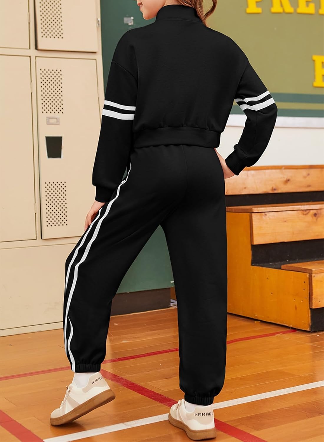 blibean Tween Girls Crop Sweat Suits Fall Pant Sets Size 6-15 Years - Image 3