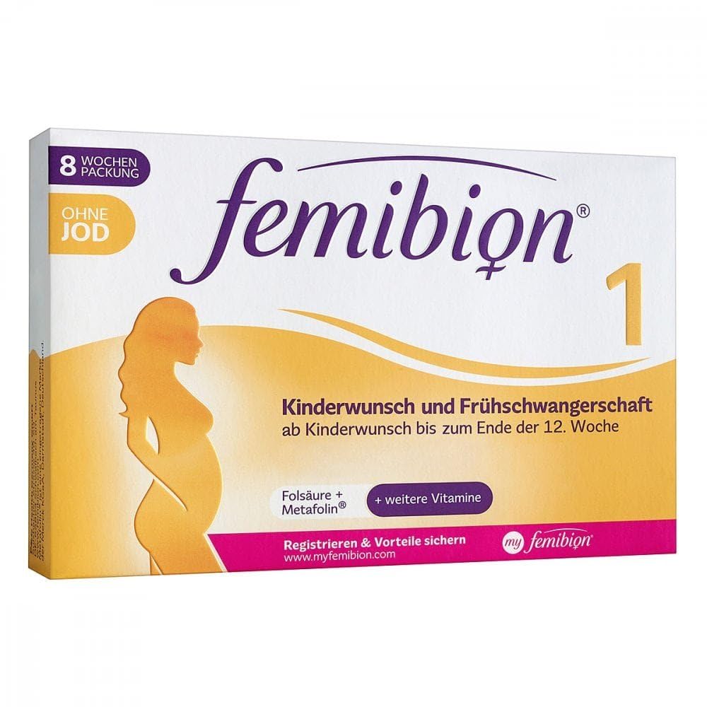 Femibion 1 Kinderwunsch+frühschwangers.o.jod Tabletten 60 stk