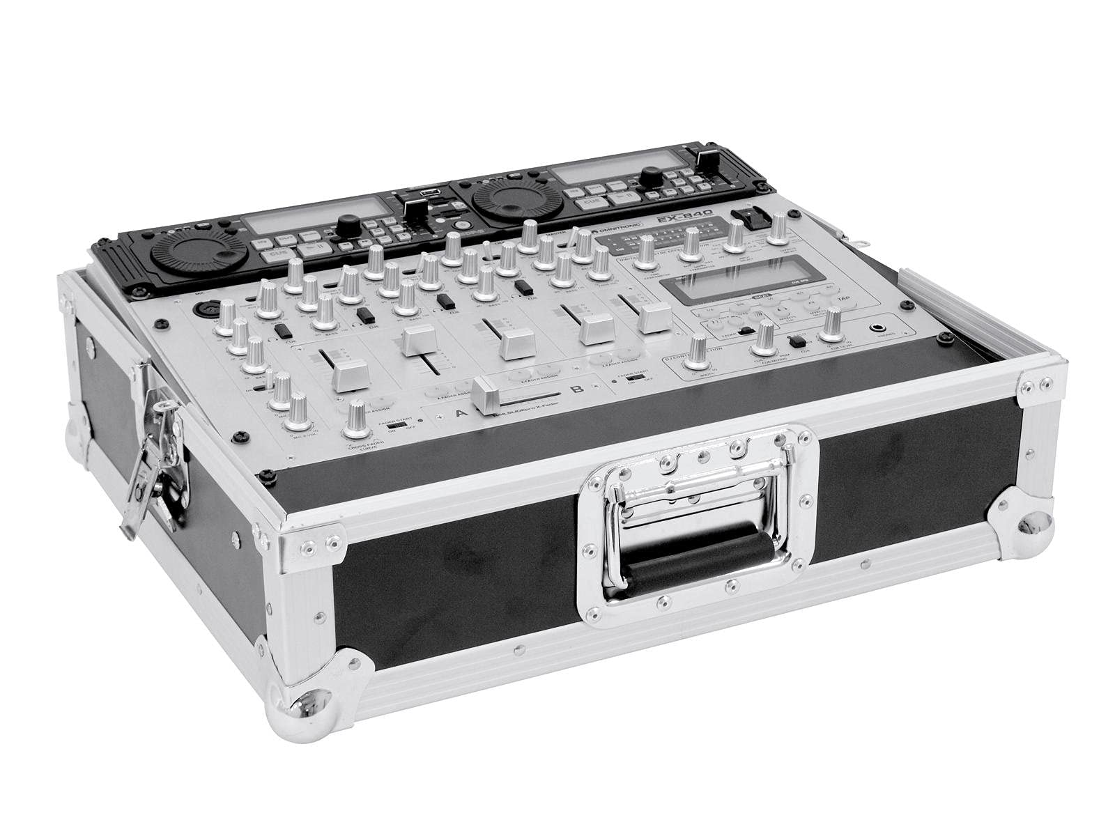 ROADINGER Mixer-Case Profi MCV-19, variabel, sw 8HE | Flightcase für 483-mm-Geräte (19")