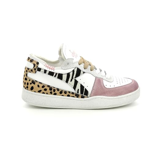Diadora Heritage Sneakers Mi Basket Row Cut Savannah Wn Womens, White, 8.5 US