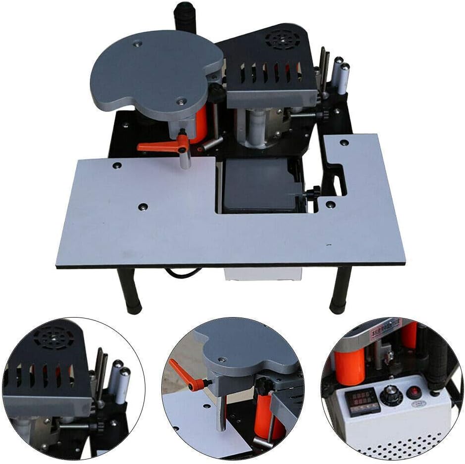 Portable Woodworking Edge Bander Machine 0.3-3mm Thick Bevel 10-60mm Width 5m/min