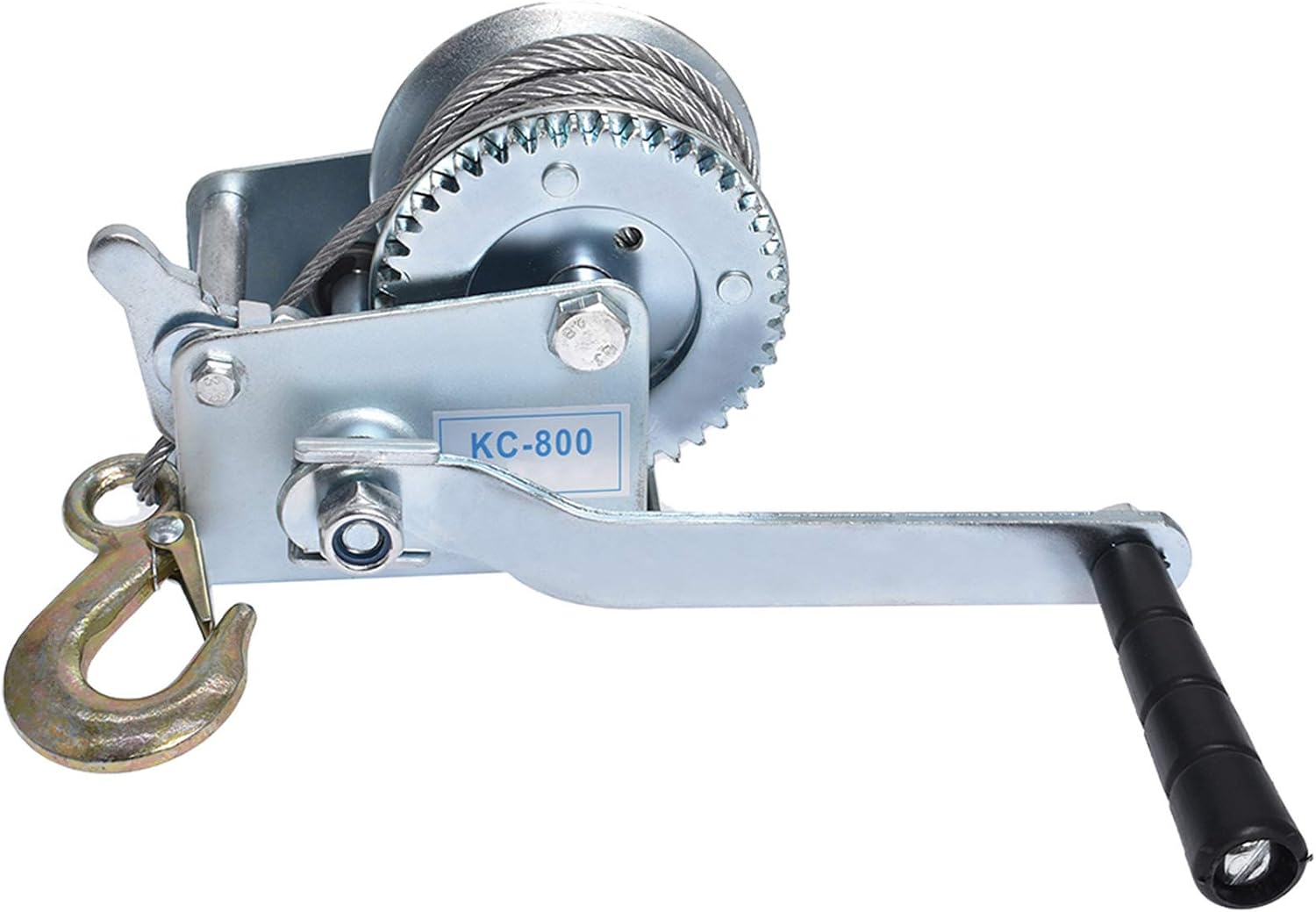 600 lbs Hand Crank Winch with Brake Come-Along Heavy Duty Steel Cable for Boat Trailer