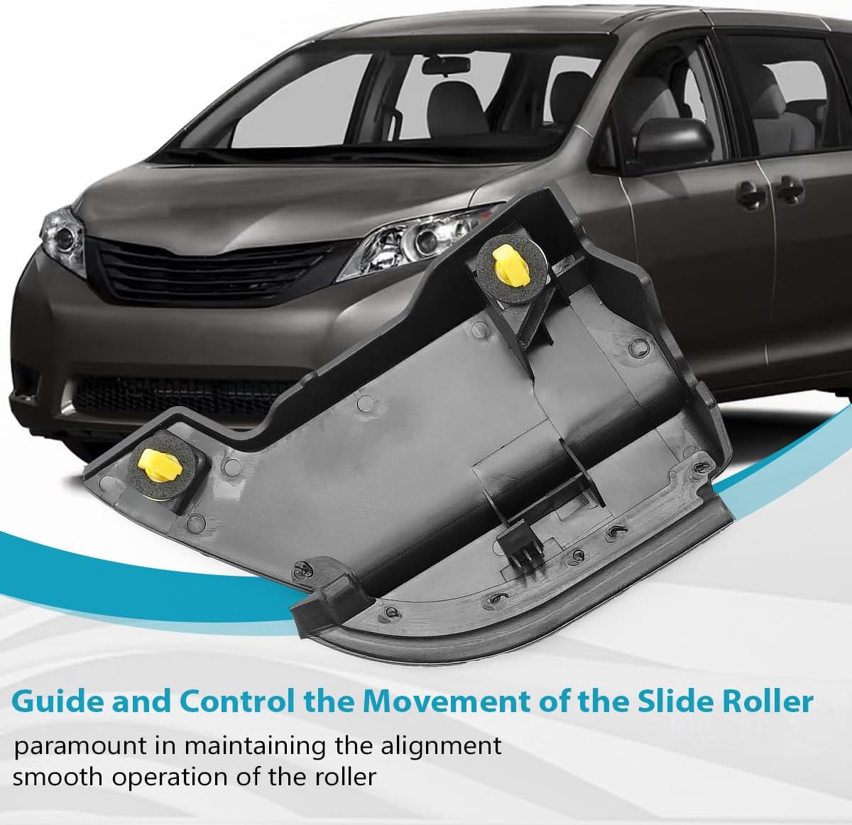 Left Hand Slide Rail End Molding for Toyota Sienna 2011-2020, 68374-08020 Driver Side Door Molding, LH 6837408020 Sliding Door Track Bracket