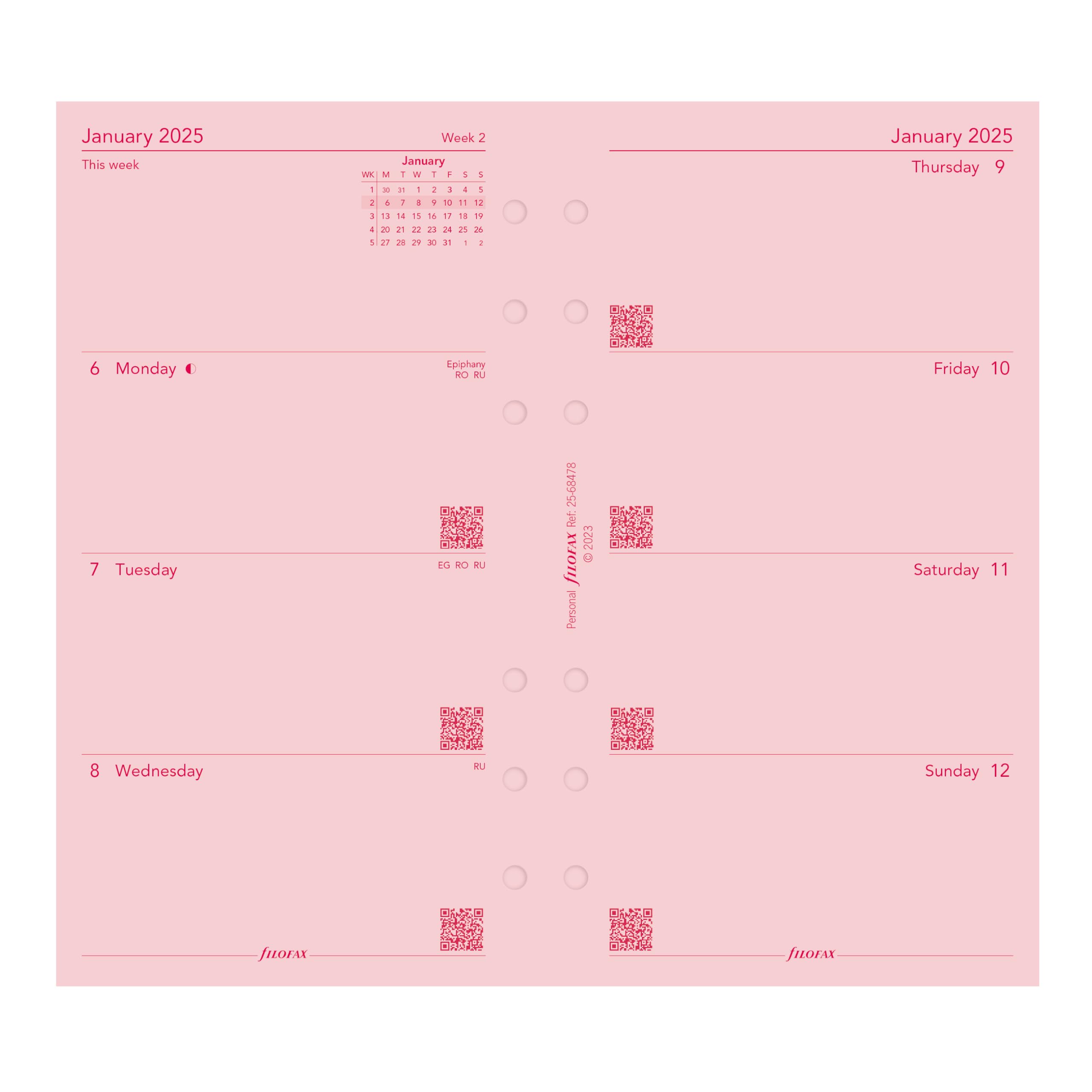 A5 Settimana Per Pagina Con Note 5 Lingua 2025 On - Foto 11