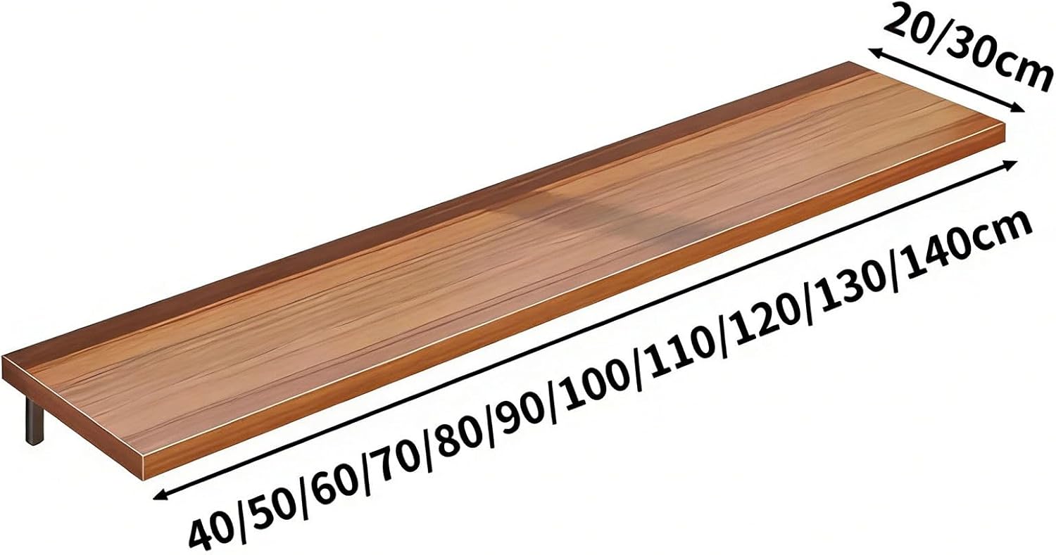 Multifunctional Radiator Shelf Storage Rack - Wide Triangular Bracket Countertop for Living Room, Bedroom & Office - Easy Drilling Installation, Brown, 80x30cm