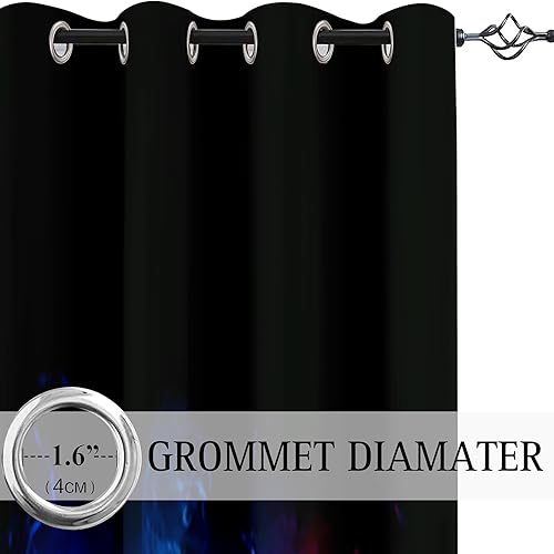 Miniatura 3 de Cortinas opacas para dormitorio de niños, cortinas opacas con estampado de consola de videojuegos para adolescentes, niños, decoración de sala de