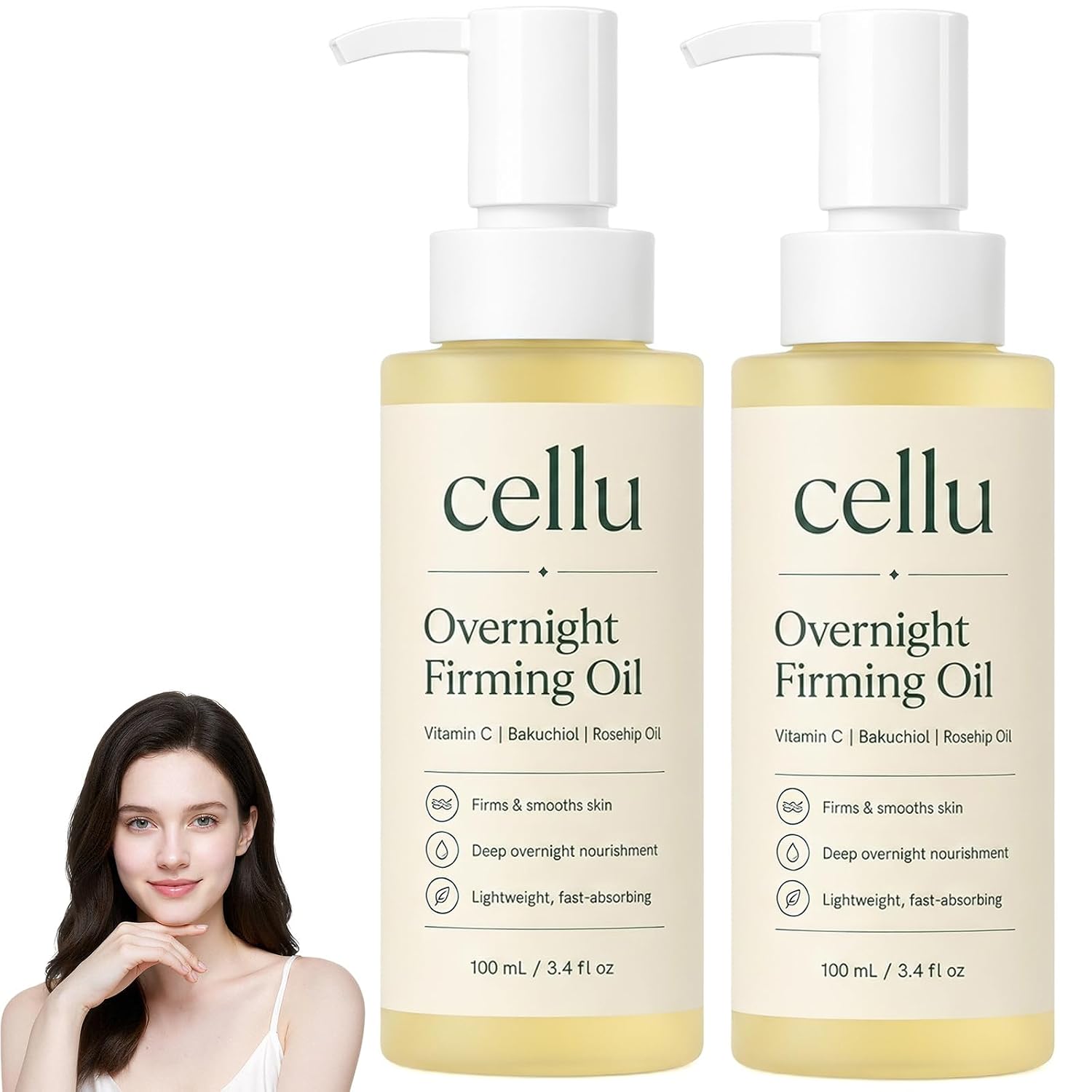 Cellu Overnight Firming Oil for Mature Skin, Cellu Body Firming Oil, Deeply Moisturizing, Instantly Improve Elasticity for All Skin Types (1 Bottle)