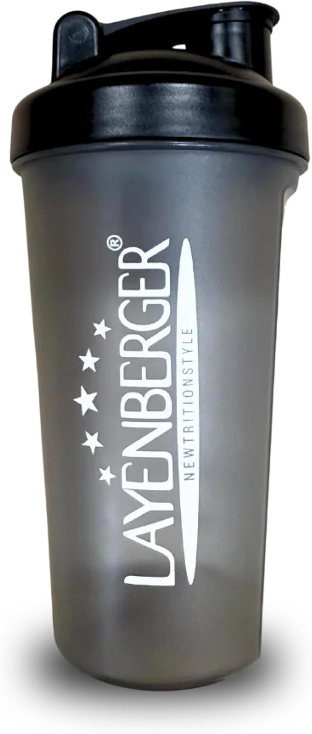 Layenberger Shaker 600ml Capacity Removable Strainer 50ml Scale Dishwasher Safe - Black