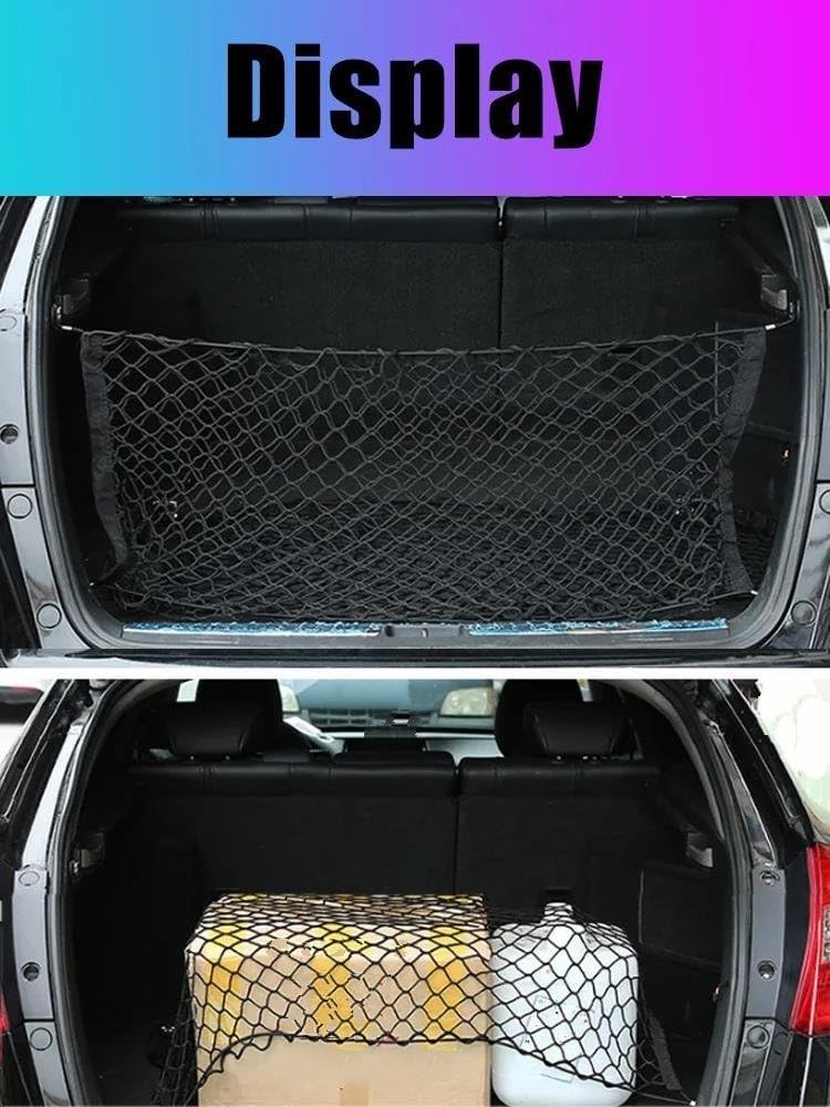 Rear Boot Cargo Cover For Toyota For Corolla E160 2014-2019 Car Trunk Storage Rear Stretchable Mesh Pocket Storage Elastic Cargo Retractable Cargo Cover(110x40cm)