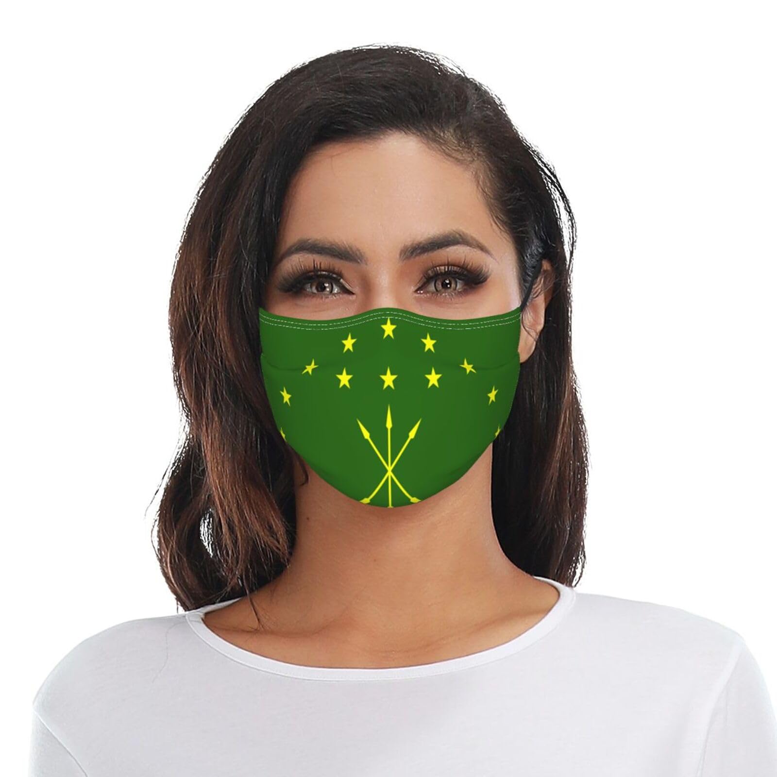 Circassian Flag Adult Dust Mask Adjustable Dust Face with 2 Filter48